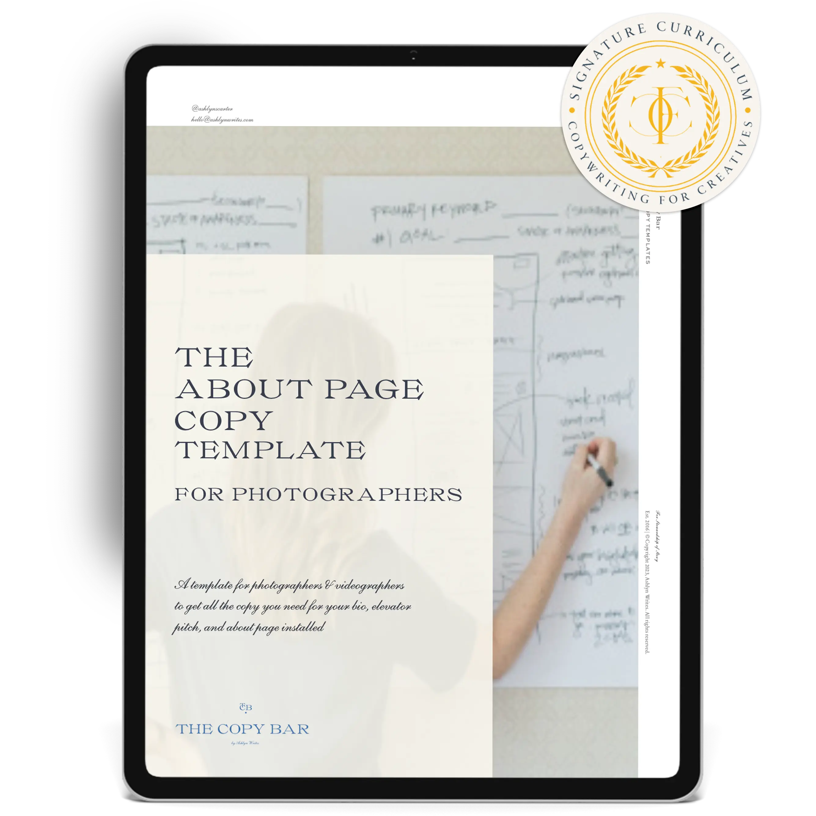 About Page Copy Template for Photographers