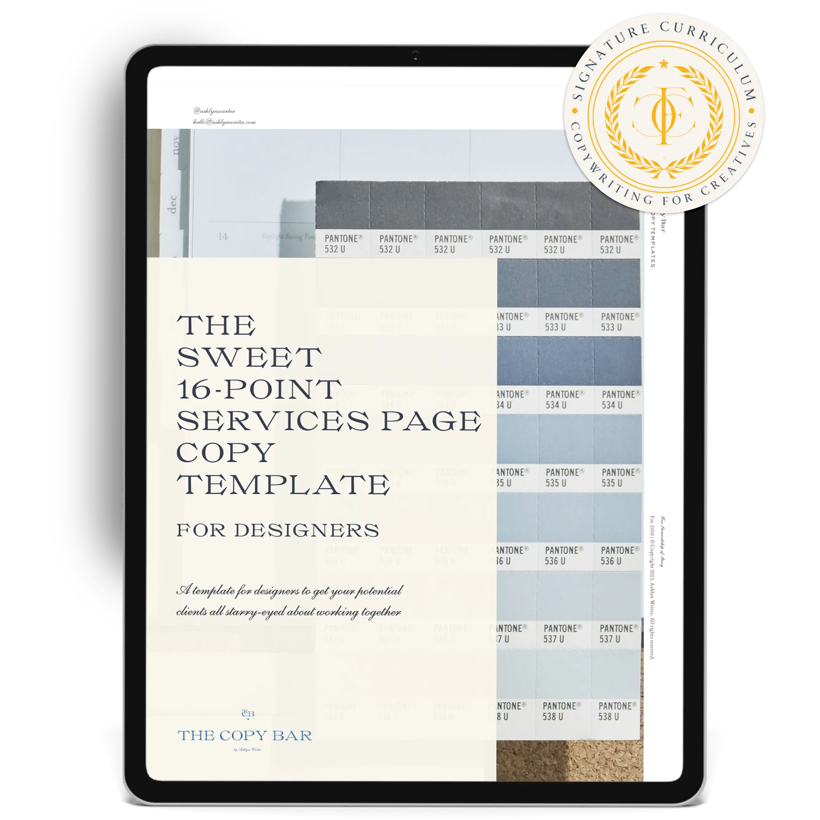 Sweet 16-Point Services Page Template for Designers