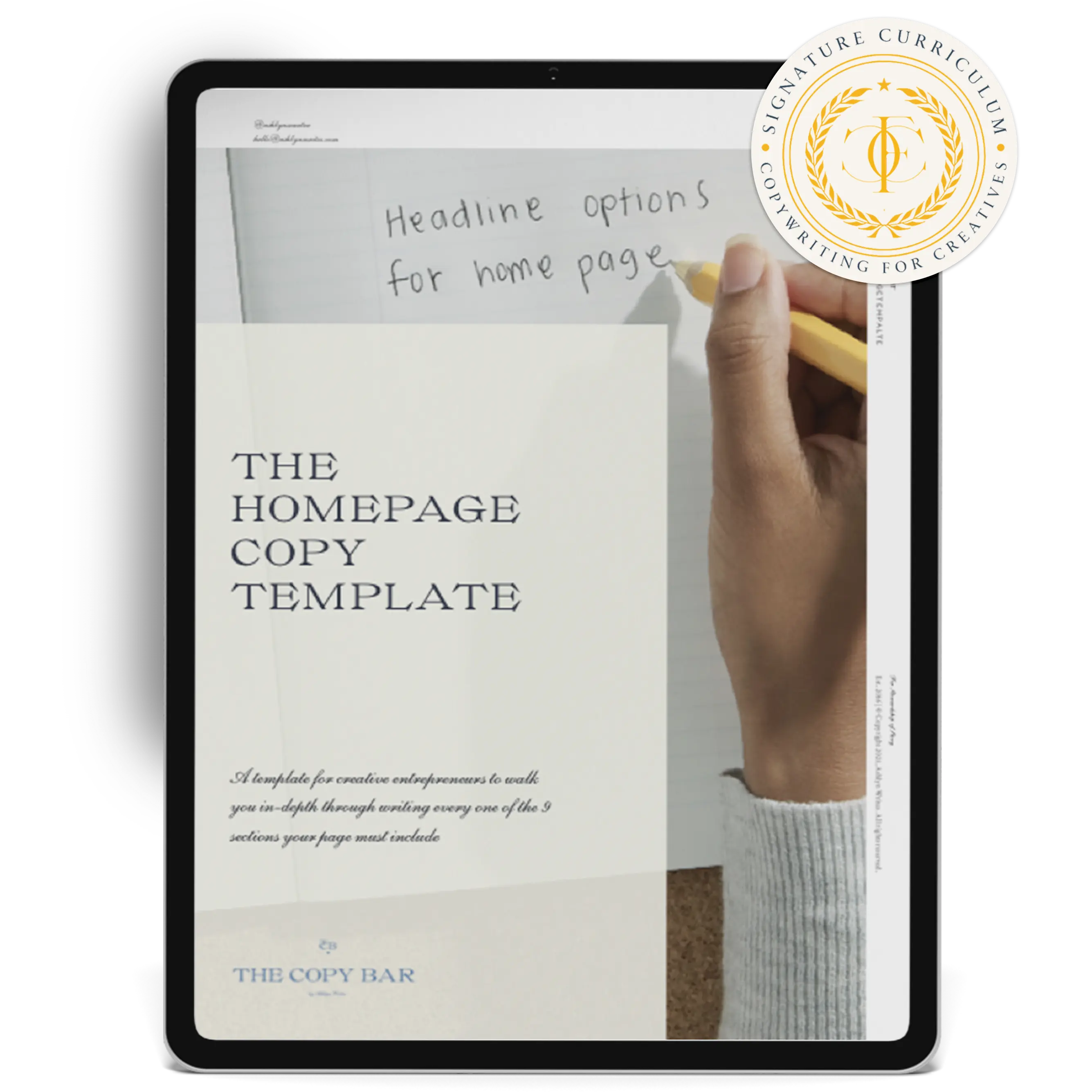 Homepage Copy Template