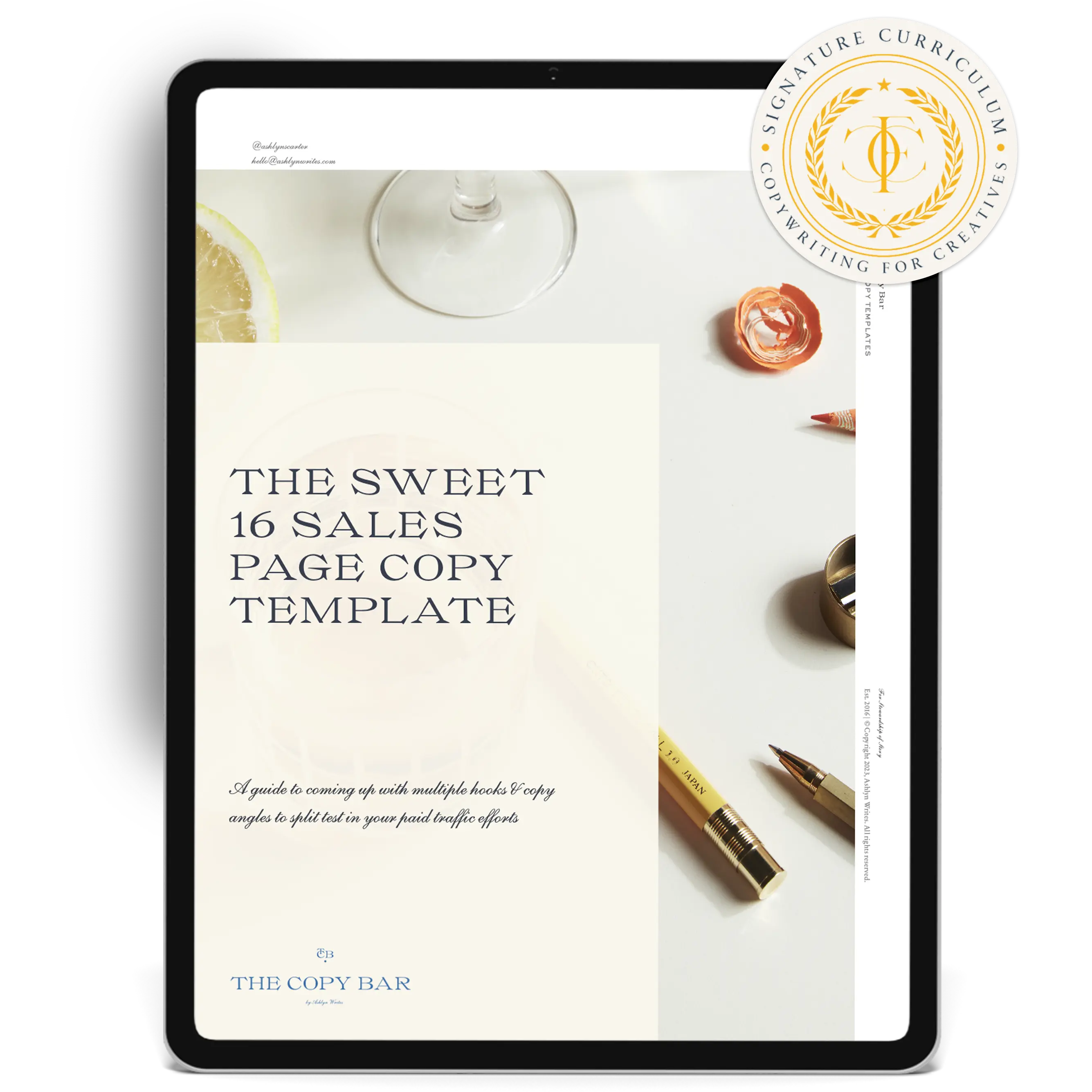 Copy Template Example Sweet 16 Sales Page Template + Copywriting Workbook – The Copy Bar™ by ...
