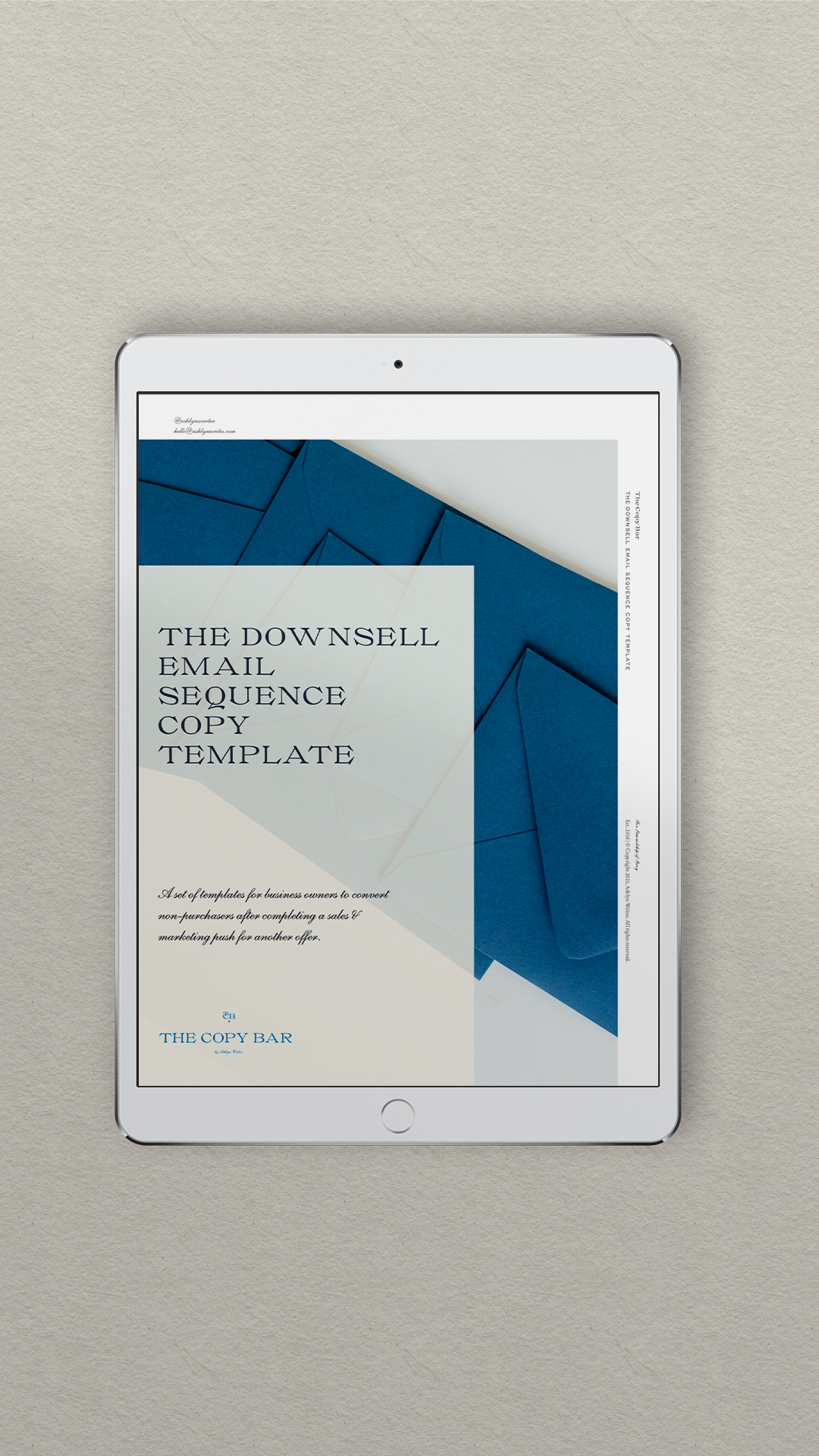 The Downsell Email Sequence Copy Template