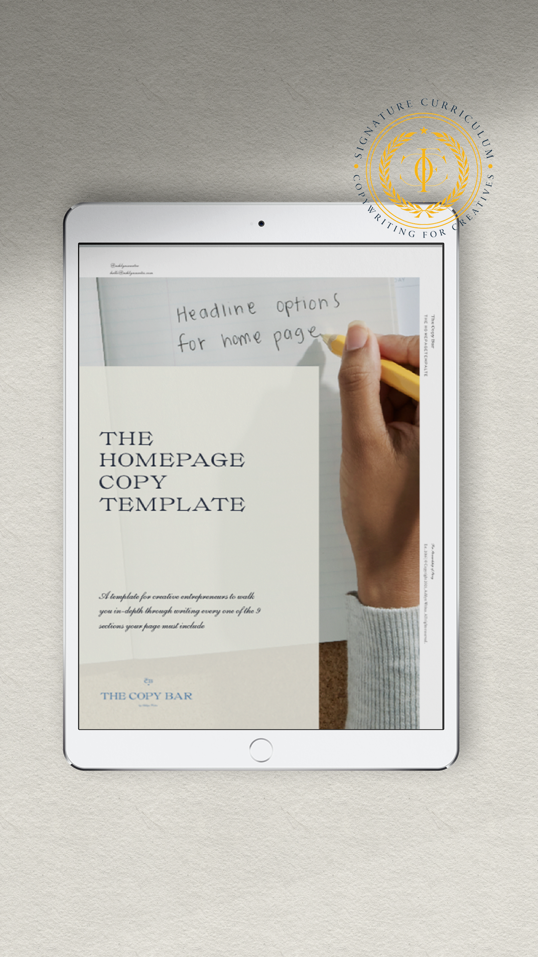 Homepage Copy Template