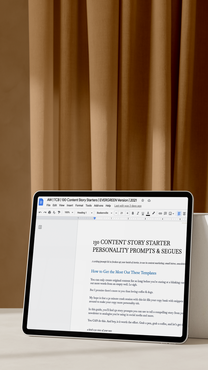 130 Content Story Starter Personality Prompts & Segues