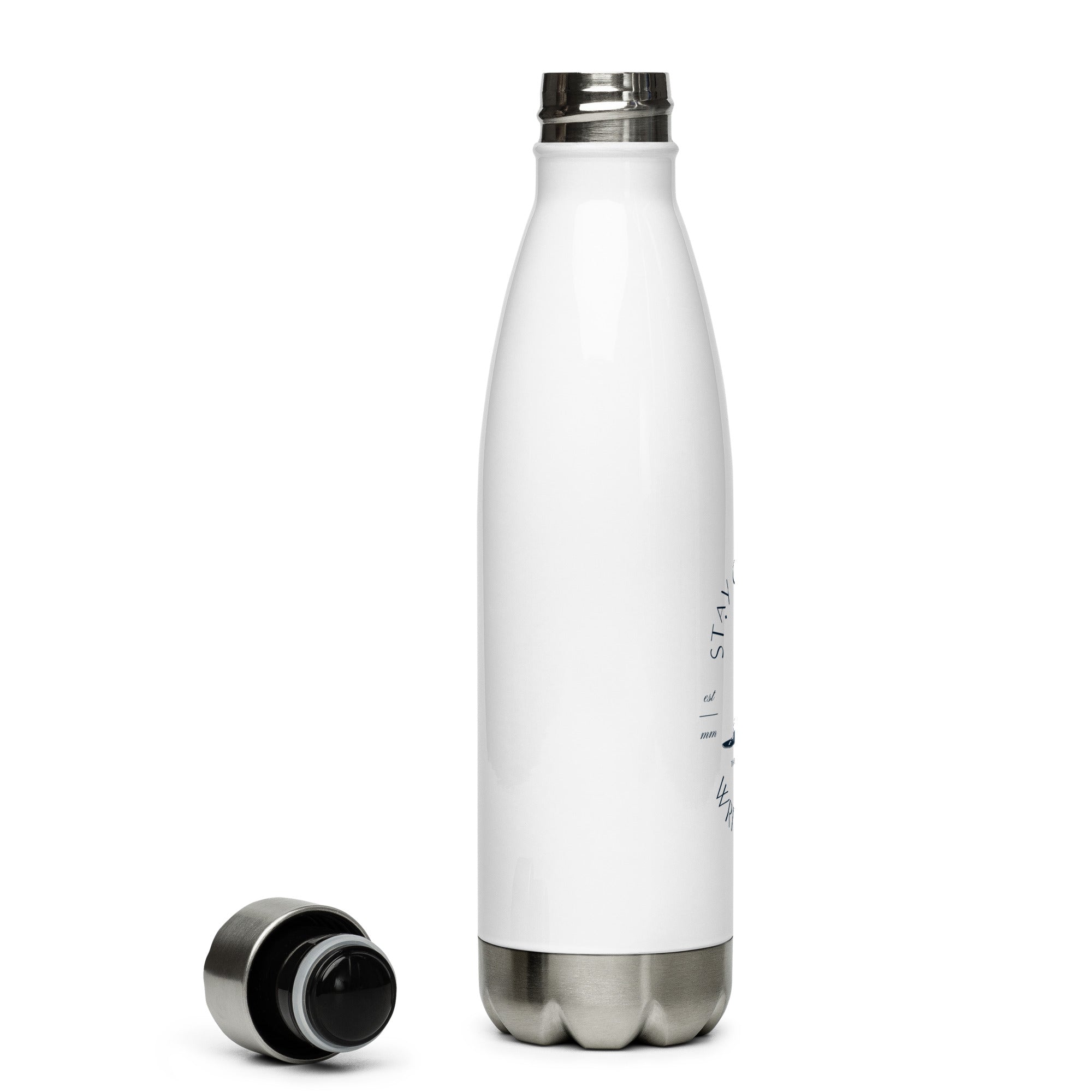 Stay Curious, Write On Water Bottle